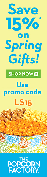 Say Happy Birthday in a fun and delicious way! Save 15% Off Birthday Gifts at ThePopcornFactory.com! Use Code LS15 (Offer ends 05/29/16 or while supplies last)